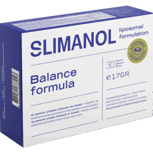 Slimanol Kapseln – Verpackung mit 60 liposomalen Kapseln für männliche Vitalität und Energie