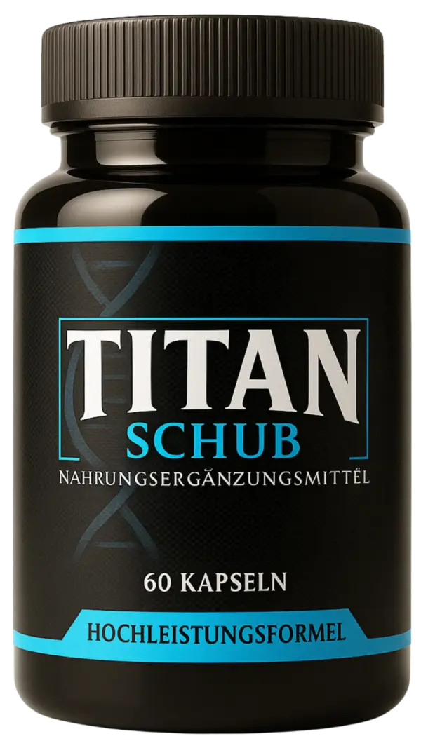 Titan Schub Kapseln – Packung mit 60 Kapseln Titan Schub – Nahrungsergänzungsmittel 60 Kapseln für männliche Vitalität mit Zink, L-Citrullin und Maca